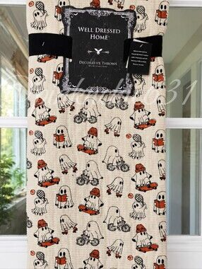 Well Dressed Home Ghost Reading Books Riding Bicycle Halloween Throw Blanket